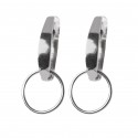 Silver earrings with minimalistic circles