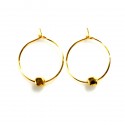Brass earrings "Golden Little Creoles"
